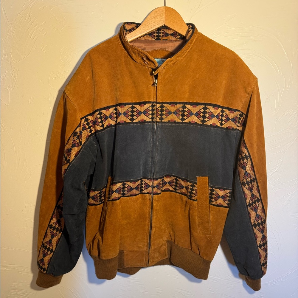 Vintage Adler Aztec Southwestern Leather Jacket